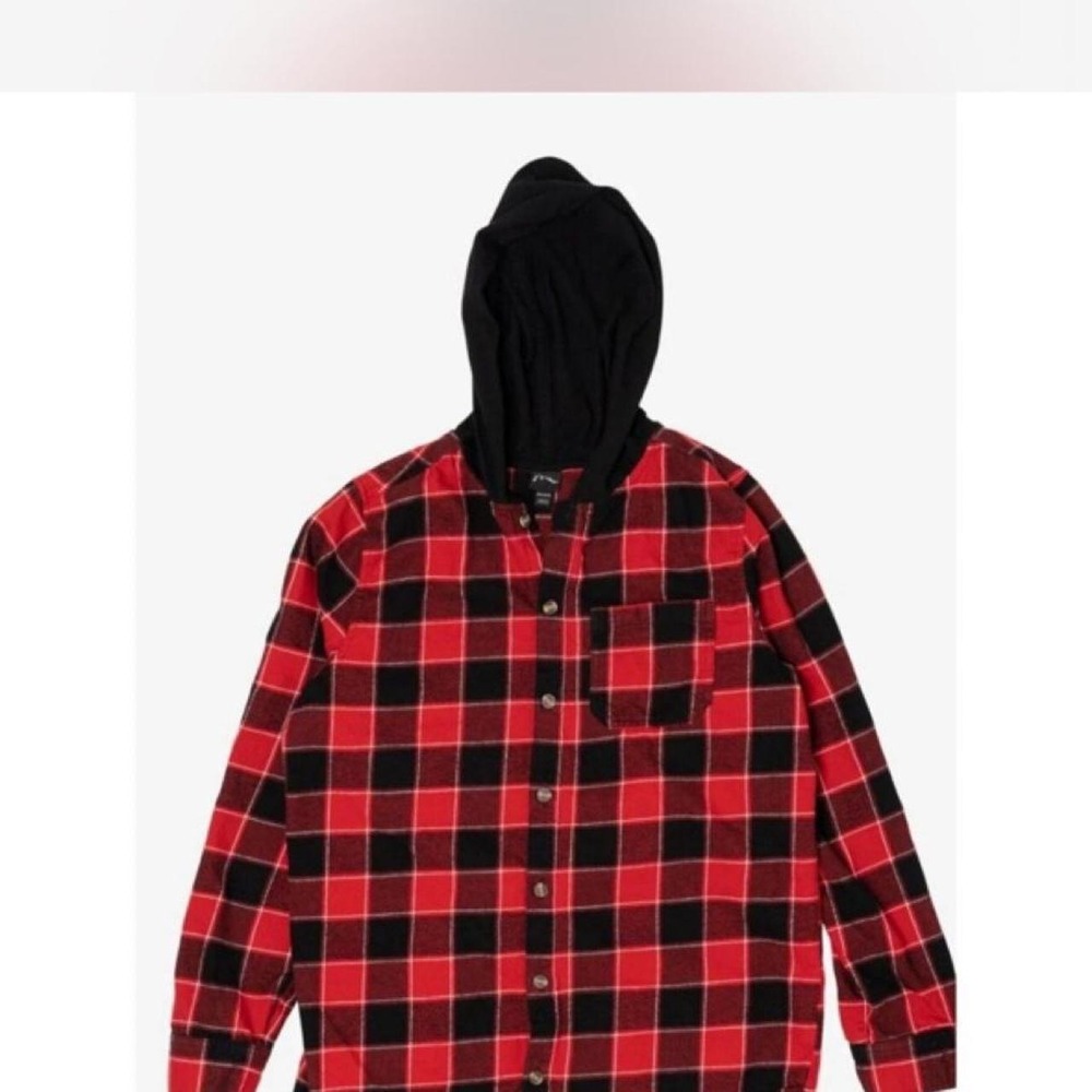 Art class kids flannel shirt red/black